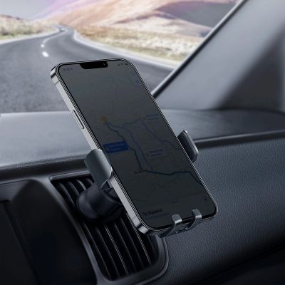 9. Baseus Metal Age II Gravity Car Phone Holder for Air Vent Black (SUJS000001)