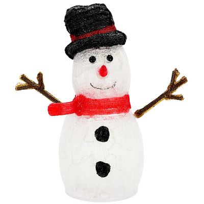 2. DECORATIVE FIGURINE SNOWMAN 40LED HEIGHT: 40CM ACRYLIC