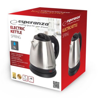 9. ESPERANZA ELECTRIC KETTLE SPRING 1.0 L INOX EKK116X