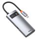 7. Baseus Metal Gleam 4in1 multifunctional HUB USB Type C - USB Type C Power Delivery 100 W / HDMI 4K 30 Hz / 1x USB 3.2 Gen 1 / 1x USB 2.0 (CAHUB-CY0G)