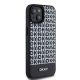 4. DKNY Leather Printed Pattern Metal Logo MagSafe Case for iPhone 15/14/13 - Black