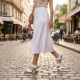 11. Women's leather sandals on a block heel white Remonte by Rieker D1K51-80