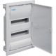 Flush-mounted distribution board with metal door, 2 rows, 24 modules, IP30, QC, HAGER Volta VU24AT