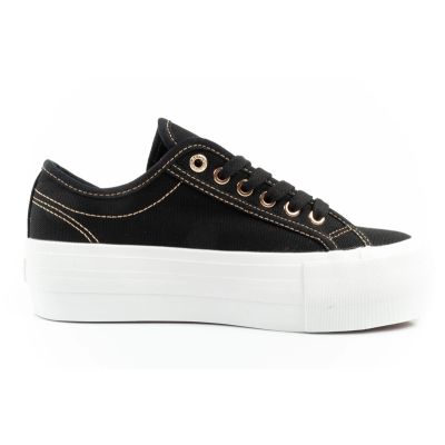 13. Lee Cooper women's sneakers platform black with gold
