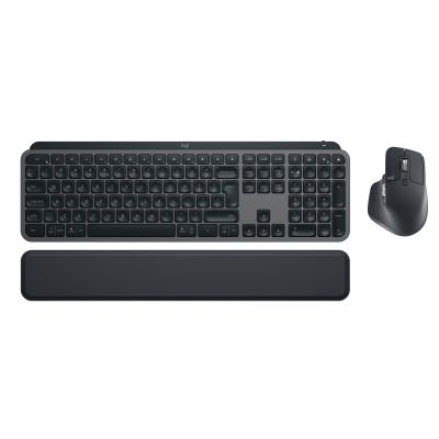 4. Logitech MX Keys combo for Business Gen 2 keyboard Mouse included Office RF Wireless + Bluetooth QWERTY American International Graphite