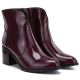 9. Women's high-heeled patent leather burgundy ankle boots M.Daszyński MR2337