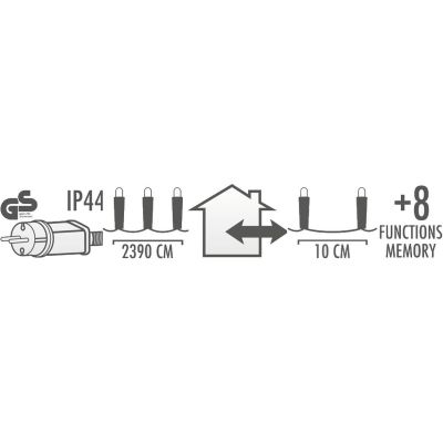 12. WIRE LAMPS GARLAND 240 LED COOL WHITE