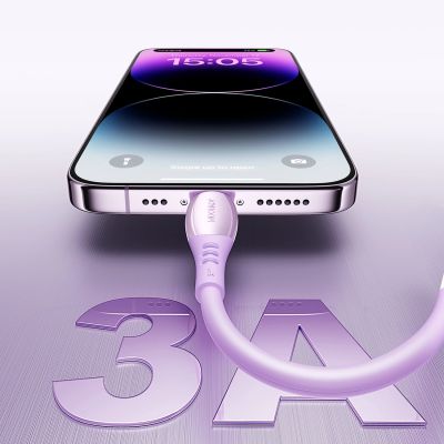 7. Joyroom S-A59 Vibrant Series 3A USB-A - Lightning cable 1.2m - purple
