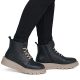 6. Women's leather ankle boots on a black platform Rieker 70405-01