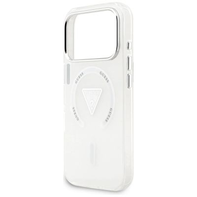 6. Guess IML Gradient Triangle Logo MagSafe Case for iPhone 17 Pro - Clear
