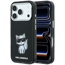 Karl Lagerfeld IML Choupette Body Sketch Print MagSafe Case for iPhone 17 Pro / 18 Pro - Black