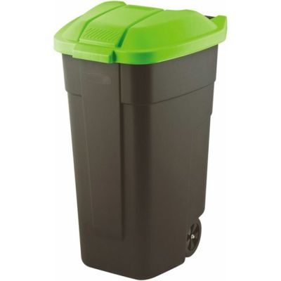 2. Curver 214125 Waste Bin 110 L Rectangular Plastic Black, Green