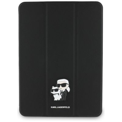 2. Karl Lagerfeld Saffiano Magnetic Karl & Choupette iPad Pro 11" 2024 Book Cover Case - Black