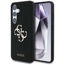 Guess Silicone Big 4G Logo Bottom Script case for Samsung Galaxy S25 - black