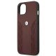 5. BMW Leather Curve Perforate Case for iPhone 13 - Red