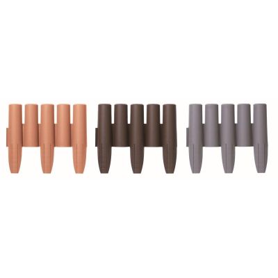 3. GARDEN PALISADE LAWN EDGE 270CM IPAL 5 TERRACOTTA