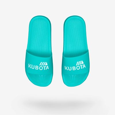 8. Kubota Women's Pool Flip-Flops Basic Turquoise KKB007