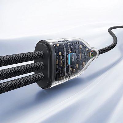 9. Baseus Flash Series 3 3in1 cable 100W USB-C - USB-C+USB-C+ Lightning 1.5m + 3 x 0.25 m - black