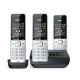 5. Gigaset 500A Comfort Trio Cordless Phone - Answering Machine - ECO DECT\GAP\CAT-iq - Silver + 2 additional handsets