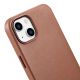 9. iCarer Case Leather Case Cover for iPhone 14 Plus Brown (MagSafe Compatible)