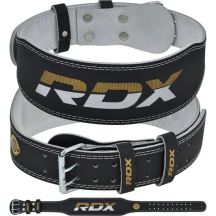 4" GOLD LEATHER BODYBUILDING BELT FOR EXERCISES - RDX S