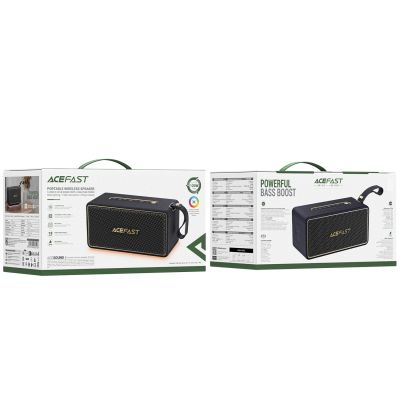 7. Acefast K3 Ultra Wireless Speaker with RGB Backlight Bluetooth 5.4 - Black