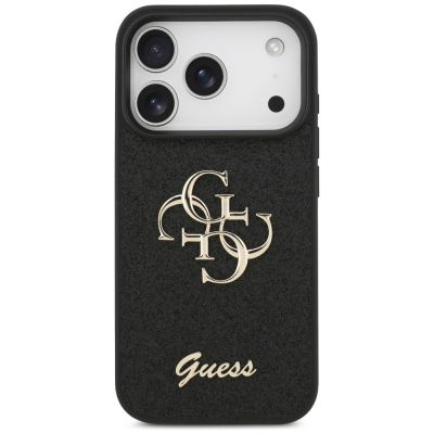 3. Guess Fixed Glitter Big 4G Case for iPhone 17 Pro / 18 Pro - Black