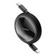 2. Baseus Free2Draw Mini USB-C - USB-C 100W 1m retractable cable - black