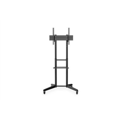 3. Single mobile stand with shelf, 1xLCD max. 70" max. 50kg