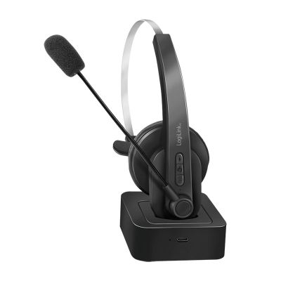 4. LogiLink BT0059 Headphones/Headset Wireless Headband Office/Call Center Bluetooth Charging Stand Black