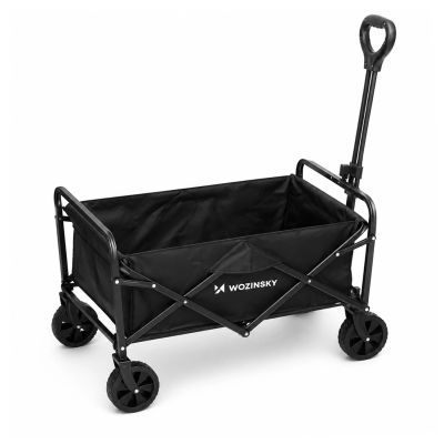 3. Wozinsky WZP-80 beach, tourist, garden, durable, wide wheels, up to 80 kg - black