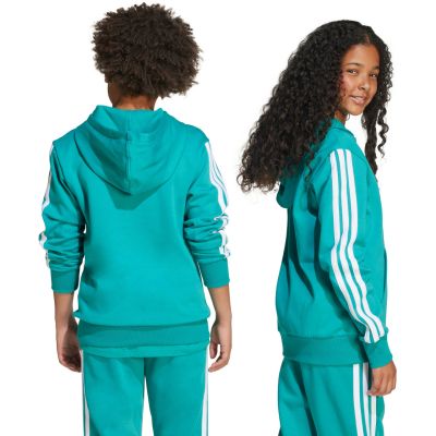 3. adidas 3 Stripes Fleece Hoodie 225 Turquoise JN2417