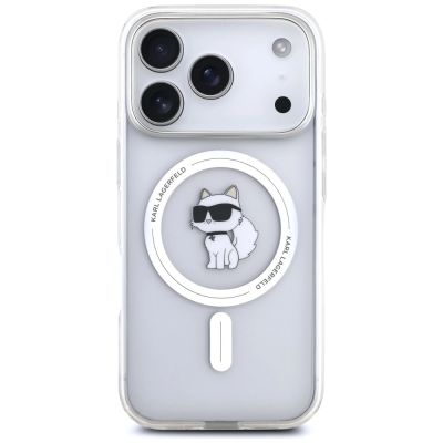 3. Karl Lagerfeld IML Choupette MagSafe Case for iPhone 17 Pro Max - Transparent