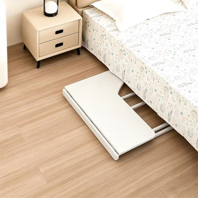 2. MACLEAN FOLDING DESK TABLE WITH WHEELS MACLEAN FOLDING DESK TABLE, WHITE, MOBILE, 100X65CM, MAX. 50KG, ANGLED, SHAPE