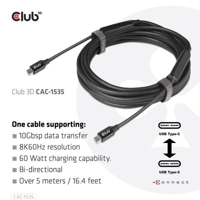 5. Club3D CAC-1535 USB cable (USB 3.2 Gen2 Type C