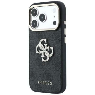 2. Guess 4G & Big Strass Logo Case for iPhone 17 Pro Max / 18 Pro Max - Black