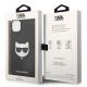 8. Karl Lagerfeld Saffiano Choupette Head Patch Case for iPhone 14 Plus - Black