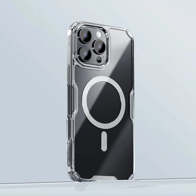 6. Nillkin Nature Pro Magnetic Case with MagSafe for iPhone 16 - Transparent & White