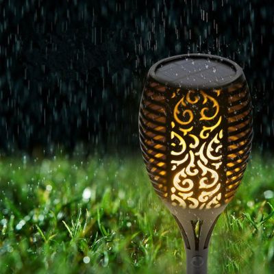 10. SOLAR TORCH LAMP DANCING FLAMES 10X10X79CM 36 LED