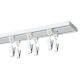 Double Ceiling Curtain Track with Gliders and Clips, 200 cm, Aluminium, White, KOWALSKI