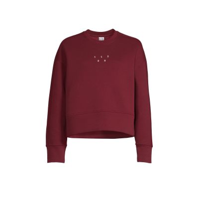 2. CASALL Boxy Crew Neck Sweatshirt evening red