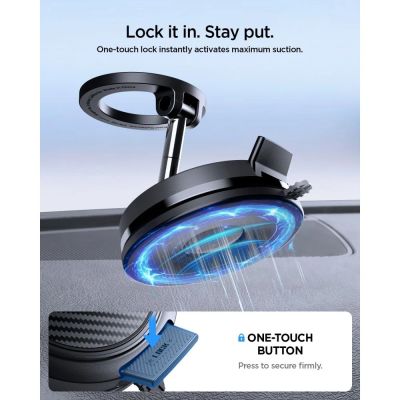 11. Spigen STK100 VacuumLock MagSafe Car Mount – Black