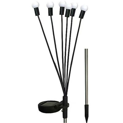 11. SOLAR LAMP DANCING IN THE WIND WHITE BALLS 6 LED 72CM