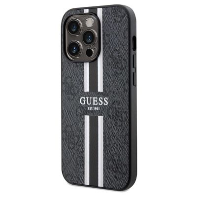 2. Guess 4G Printed Stripes MagSafe case for iPhone 15 Pro Max - black