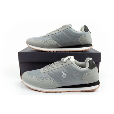 10. US Polo Assn sports shoes sneakers men's fashionable comfortable gray