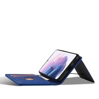 8. Magnet Card Case Case for Samsung Galaxy S22 + (S22 Plus) Pouch Wallet Card Holder Blue