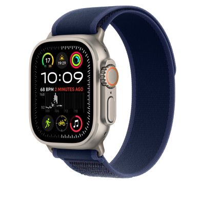 2. Apple MXTT3ZM/A 49Mm Blue Trail 160 Loop S/M Natural Titanium Finish Strap