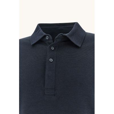 7. Paul&Shark Men's Cotton and Lyocell Polo Shirt Navy Blue (25411283-13)