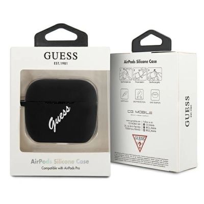 3. Guess GUACAPLSVSBW AirPods Pro cover black/white Silicone Vintage