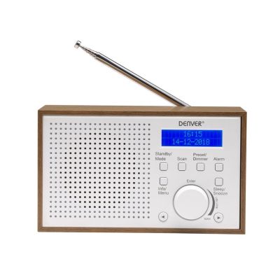 5. Denver DAB-46 Compact DAB+/FM Radio, White